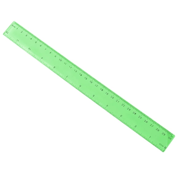 Solivara Small Plastic Inch Centimeter Ruler For Artists Designers And Students,Light Green,11.81 in