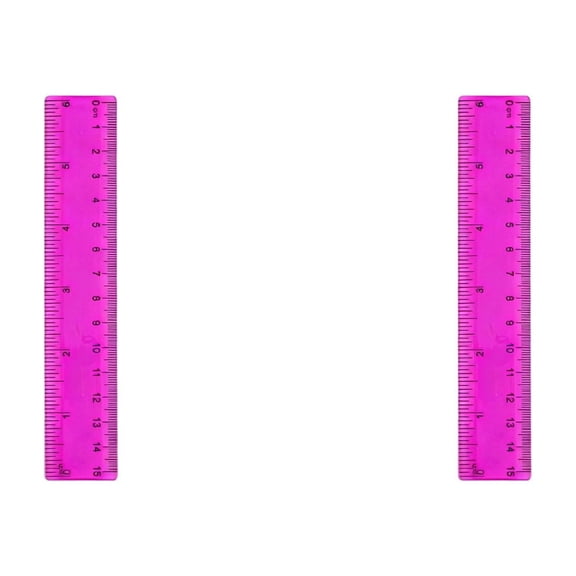 Solivara Small Ruler Plastic Centimeter Measuring Scale For Home Artists Designers(Purple*2,6.14*1.18in)