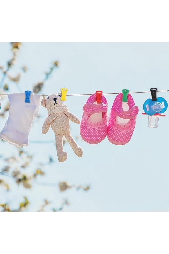 Sock Clips Laundry Companion Securely Pair And Hang Socks In Wash And Dryer Ending Mismatched Or Lost Pairs Plastic(Yellow*40,One Size)