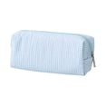 thumbnail image 1 of Solivara Spacious Nylon Pencil Case Full Opening Design Lightweight Multi Purpose Organizer For Cosmetics Electronics Travel(Light Blue,One Size), 1 of 9