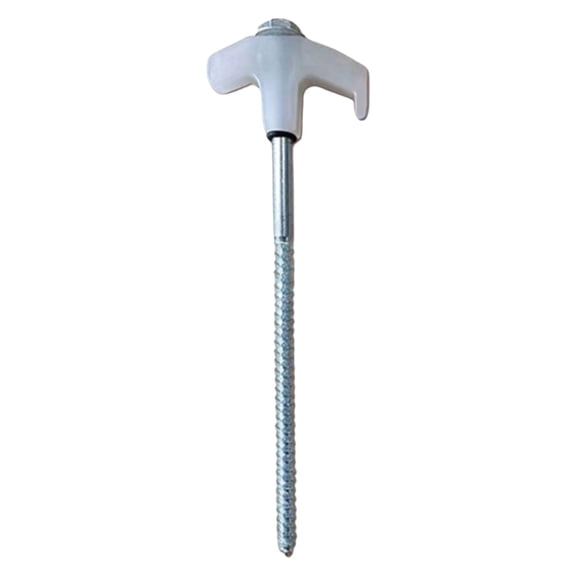 Solivara Spiral Tent Peg Steel For Beach Canopy Windy Condition Setup (White,3.15×9.84in)
