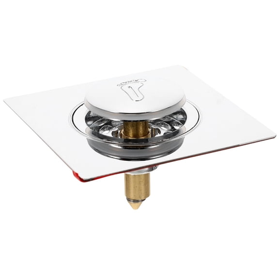 Solivara Square High Glossy Stainless Floor Drain With Anti Clog Spring Core And Odor Trap (Silver,One Size)