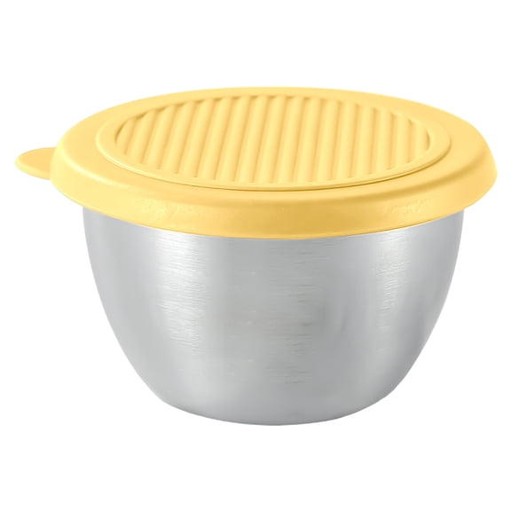 Solivara Stainless Steel Condiment Cup 2.7 Oz With Leakproof Silicone Lid For Picnic Travel Meal Prep Kitchen Storage(Yellow,2.36*1.57in)