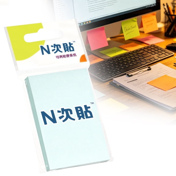 Solivara Stick Removable Sticky Notes Memo Colorful Adhesive Note Paper For Home Daily Reminder(E*1+F*1+G*1+H*1,4pack)