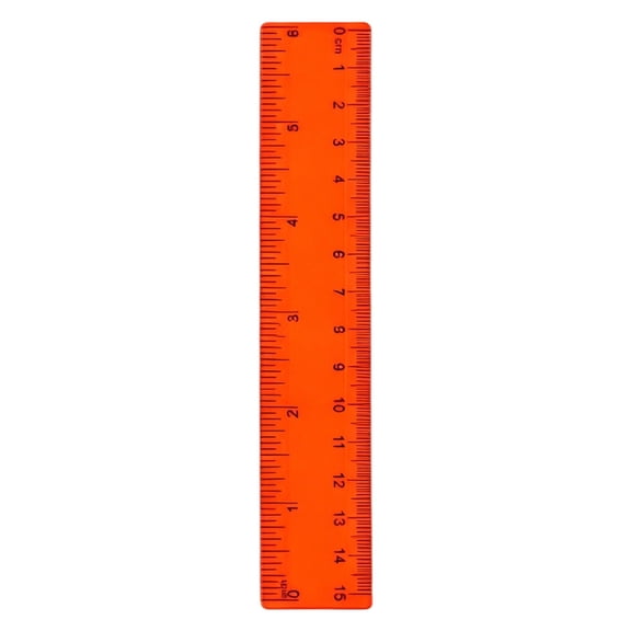 Solivara Straight Ruler Plastic 15cm Centimeter For Home Office Art And Measuring(Red,6.14*1.18in)