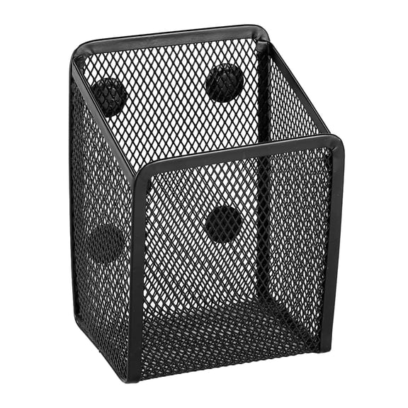 Solivara Strong Magnet Mesh Marker Holder For Whiteboard Refrigerator Locker Home Office Accessory (Black,One Size)