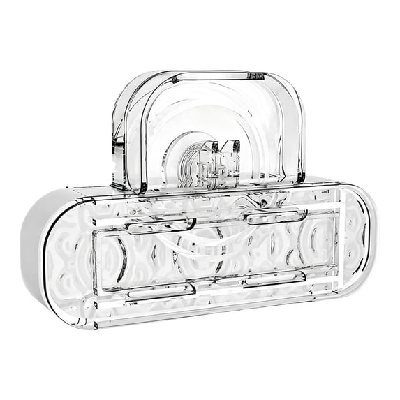 Solivara Suction Cup Power Strip Holder 2026 Adhesive Wall Mount Vacuum Socket Organizer No Drill For Home Use Plastic(Clear,4.72*3.07*1.22in)