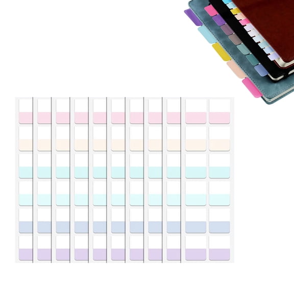 Solivara Transparent Colorful Highlight Sticky Index Tabs For Bookmark And Page Marking Study Tool Paper(B*1+E*1+H*1,1.10*0.47+1.10*0.98+1.77*1.10in)