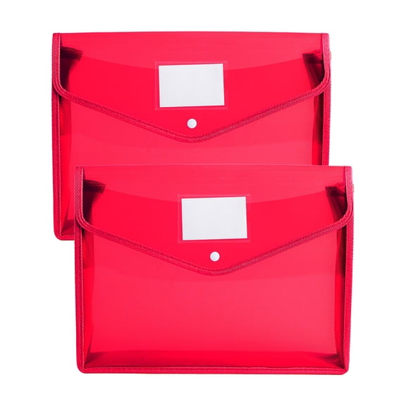 Solivara Transparent Envelope For Certificates And Legal Paper Storage (Red,14.57 x 11.02 in)