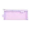 thumbnail image 1 of Solivara Transparent Mesh Pencil Bag Large Capacity Stationery Organizer For Home Office(Purple,3.5*8.1in), 1 of 6