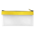 thumbnail image 1 of Solivara Transparent Tpu Pen Pencil Case With Smooth Zipper Medium Water Resistance For Stationery Rubber(Yellow,7.87*3.94in), 1 of 9