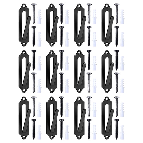 Solivara Trophy Hanger Rack 12 Pack, European Mount Bracket For Deer, Coyote Skull Holder, Wall Display Tool For Small Prey And Mules(B*12,12Pcs)