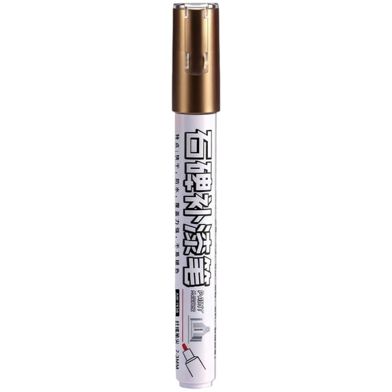 Solivara Versatile Stone Paint Marker For Outdoor Monument Lettering And Restoration (Gold,5.51 × 0.79in)