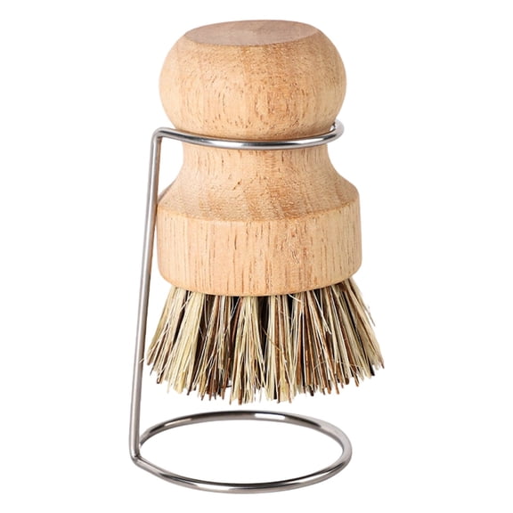 Solivara Wooden Dish Brush Set With Draining Rack Natural Sisal For Cleaning Dishes And Kitchen Wood(Brown,3.15*1.97in)