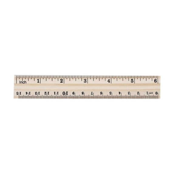 Solivara Wooden Straight Edge Ruler For Supplies And Home Office Measuring(Beige,5.91in)