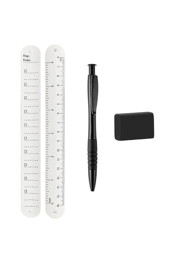 Wrist Notepad Silicone Memo Wristband With Additional Ballpoint Pen Rubber Erasable For Daily Study Work(U,19*2.2*1cm)