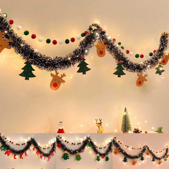 Solive Christmas Decorations Christmas Santa Claus Color Strip Decoration Mood Background Arrangement Holiday Party Wedding Anniversary Decor