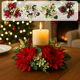 thumbnail image 1 of Solive Christmas Decorations Soft Glue Christmas Candle Holders Wreath Christmas Wreath Ornaments Candle Wreath Decoration Holiday Party Wedding Anniversary Decor, 1 of 7