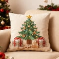 thumbnail image 1 of Solive Christmas Pillow Covers 10x10 inch Decoration Festive Christmas Printed Pillow Covers Home Pillowcases Xmas Holiday Decorative Indoor Pillow Case, 1 of 6
