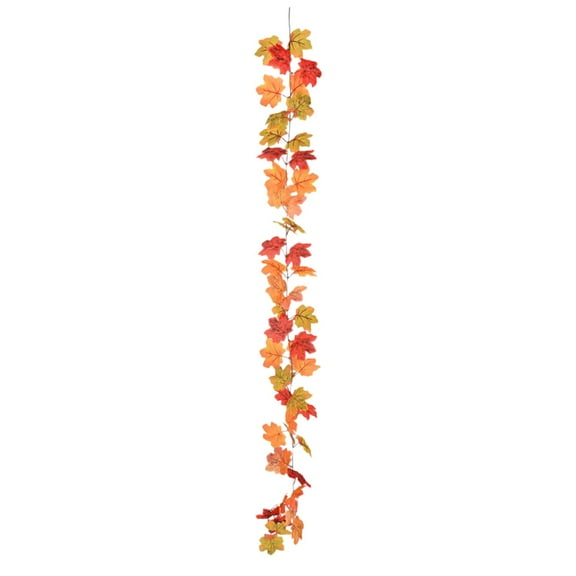 Solive Halloween Multicolor Artificial Maple Leaf Garland Wall Hanging Vines Home Party Fireplace Outdoor Garden Decorations Christmas Ornament