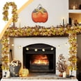 thumbnail image 1 of Solive Multicolor Artificial Maple Leaf Garland Wall Hanging Vines For Halloween Thanksgiving Party Fireplace Decorations Outdoor Garden Home Decor 5.7Ft, 1 of 6