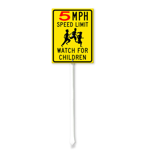 Soliyoahee 5 MPH Speed Limit Watch For Children Yard Sign with Stake 4 ...