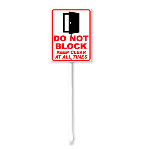 Soliyoahee Do Not Block Keep Clear At All Times Yard Sign with Stake ...
