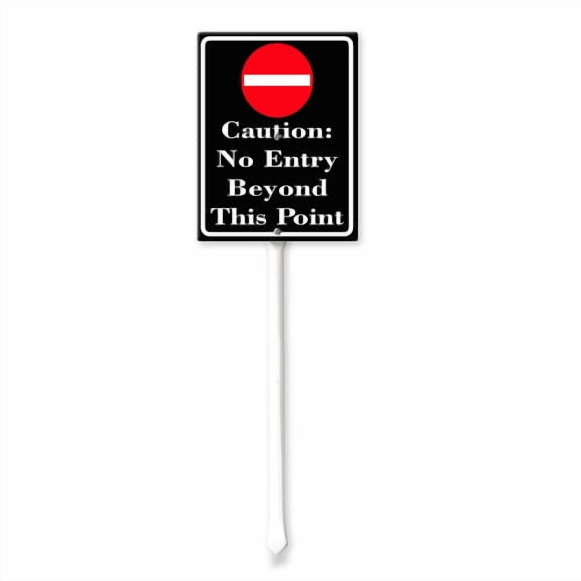 Soliyoahee Caution No Entry Beyond This Point Yard Sign with Stake 4 ...