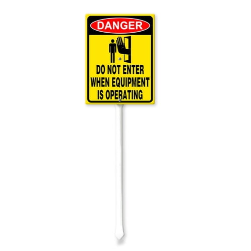 Soliyoahee Danger Do Not Enter When Equipment is Operating Yard Sign ...