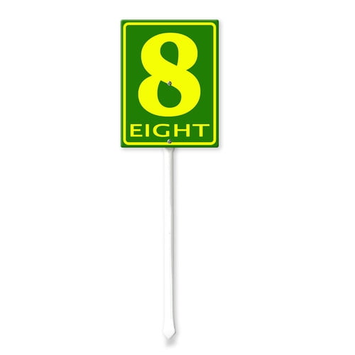 Soliyoahee Metal Number sign 8 with Stake 7x8.8inch Rustproof Aluminum ...