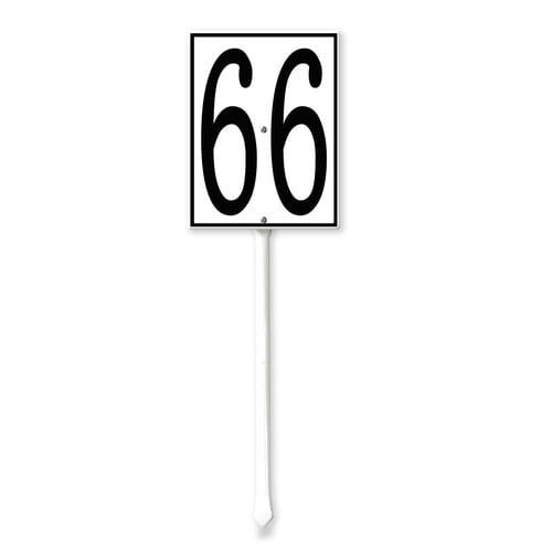 Soliyoahee Number 66 Sign 4.6x6inch Metal Letters with Stakes Outdoor ...