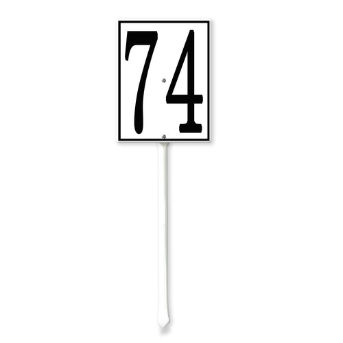 Soliyoahee Number 74 Sign 8x12inch Metal Letters with Stakes Outdoor ...