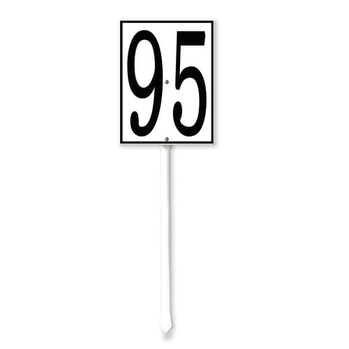 Soliyoahee Number 95 Sign 7x8.8inch Metal Letters with Stakes Outdoor ...