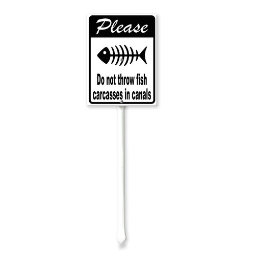 Soliyoahee Please Do Not Throw Fish Carcasses in Canals Yard Sign with ...