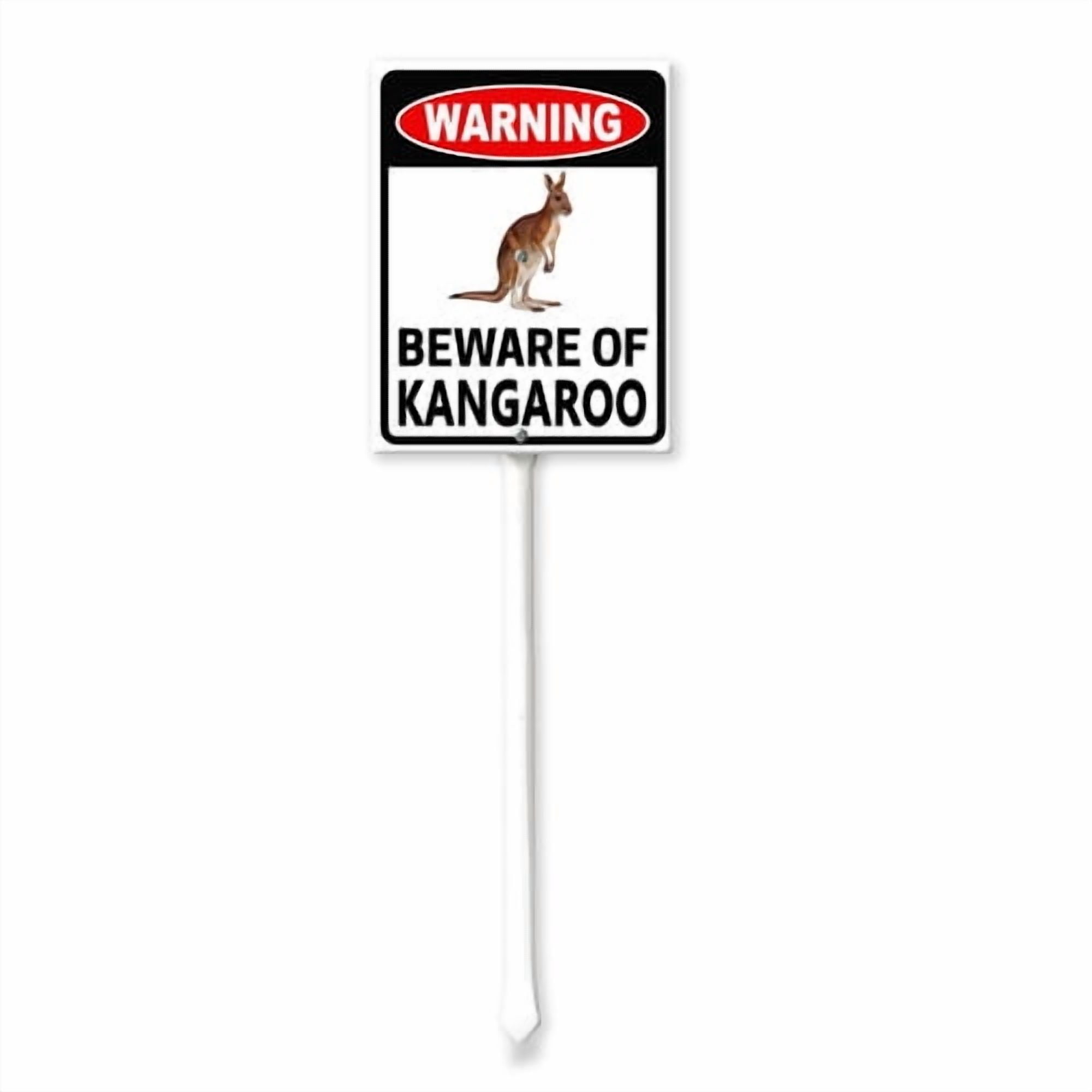 Soliyoahee Warning: Beware of Kangaroo Yard Sign with Stake 4.6x6inch ...
