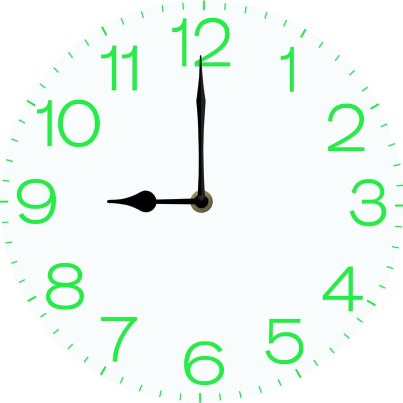 Soliyoahee Wooden Round Battery Powered Silent Non-Tick Wall Clock High ...