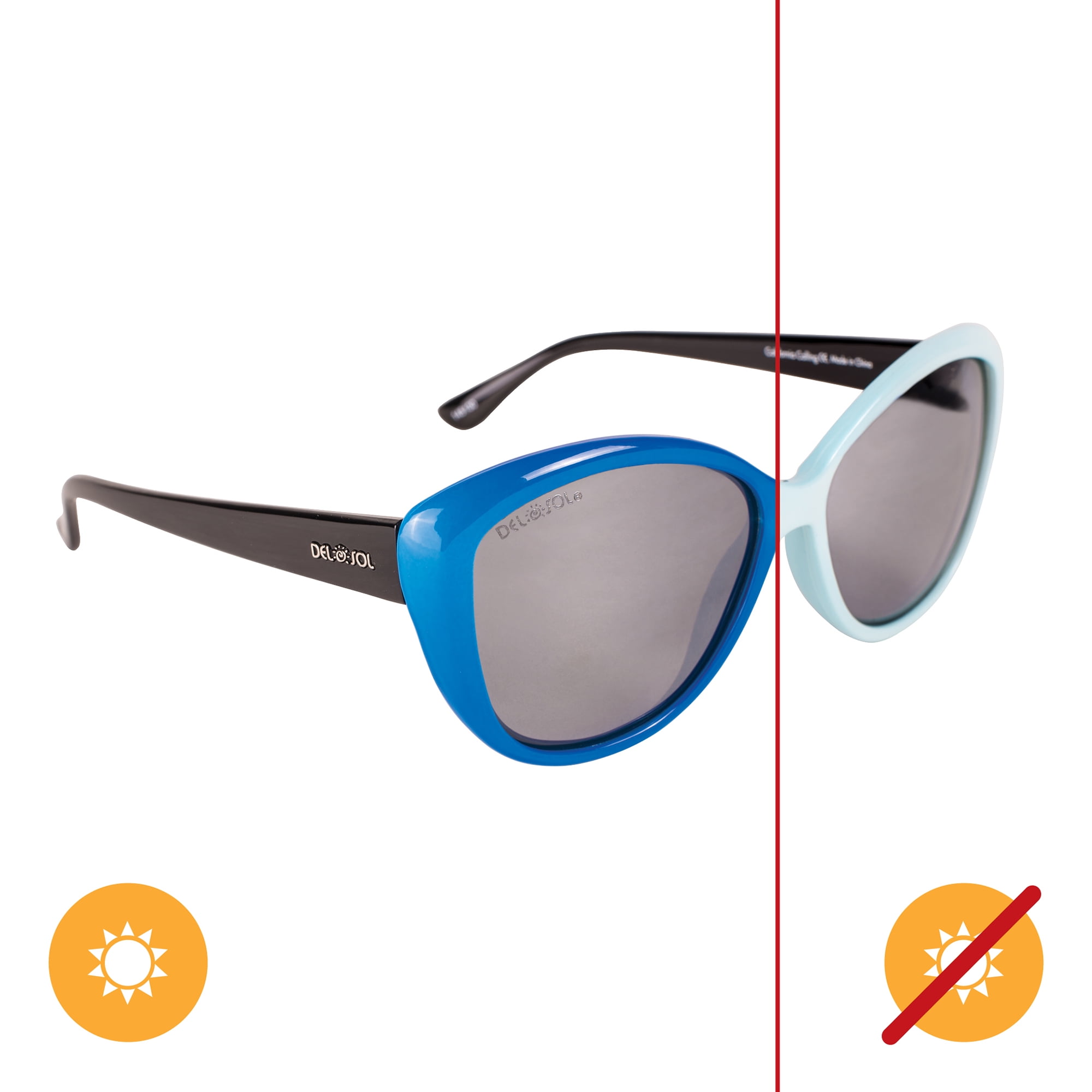 Del Sol Solize Color-Changing Sunglasses For Women - Summer of