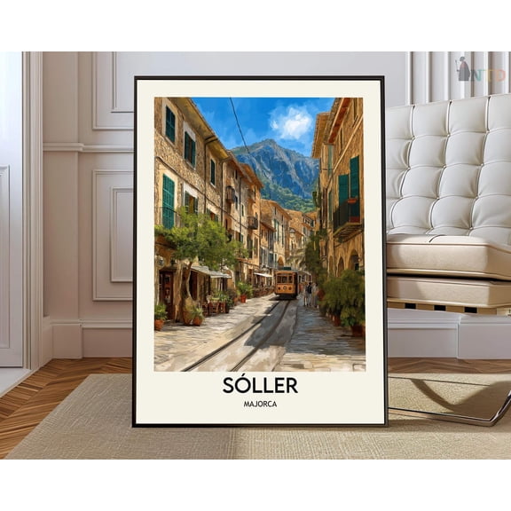 Soller Mallorca Spain Poster, Unframed Paper Poster 8x10in