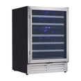 thumbnail image 1 of Sollevare BIWC-150B Stainless Steel 46 Bottle Pro-Style Dual Zone Freestanding & Built in Wine Cooler, Silver, 1 of 8