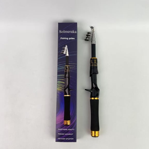 Solmeraka Fishing poles,Fishing Pole Combo Set,2.1m/6.89ft Carbon Fiber Telescopic Fishing Rods Sea Saltwater Freshwater Kit Fishing