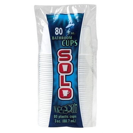 Solo 3-Ounce Plastic Cups, Package (80)