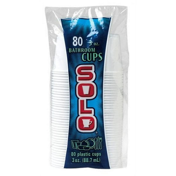 Solo 3-Ounce Plastic Cups, Package (80)