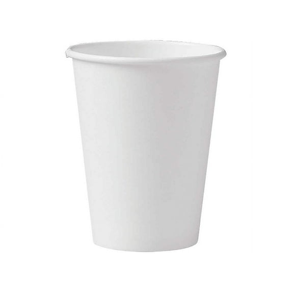 412WN-2050 12 oz White SSP Paper Hot Cup (Case of 1000)