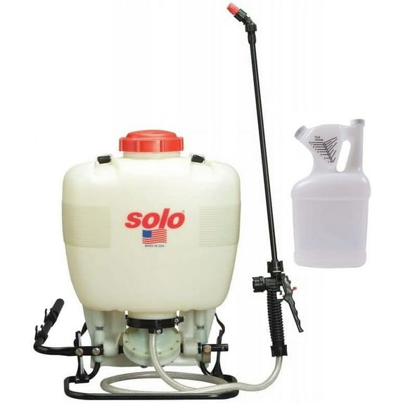 Solo 475-B Backpack Sprayer with Tip N' Measure 1 Gallon Container (Bundle, 2 Items)