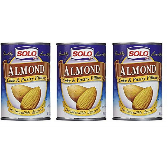 Solo Almond Cake and Pastry Filling 12.5oz, 2 Cans by Solo Foods. New 3 Pack
