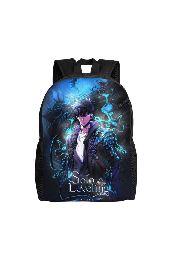 Solo Anime Leveling Backpacks For Men Women Book Bag Travel Hiking Camping Work