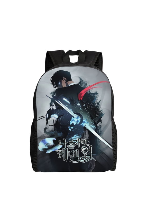 Solo Anime Leveling Backpacks For Men Women Book Bag Travel Hiking Camping Work