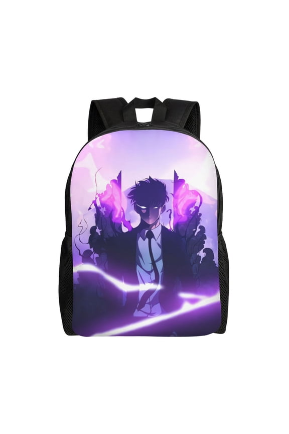 Solo Anime Leveling Backpacks For Men Women Book Bag Travel Hiking Camping Work