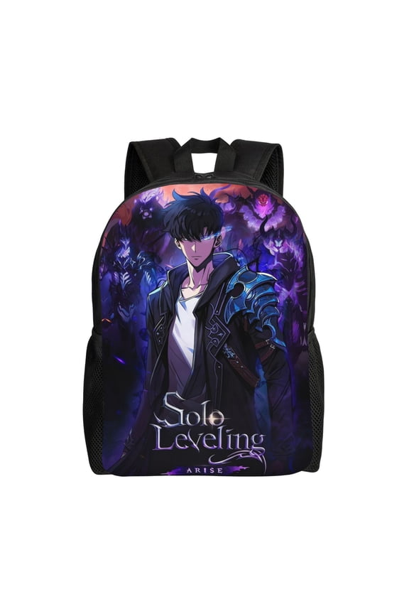 Solo Anime Leveling Backpacks For Men Women Book Bag Travel Hiking Camping Work