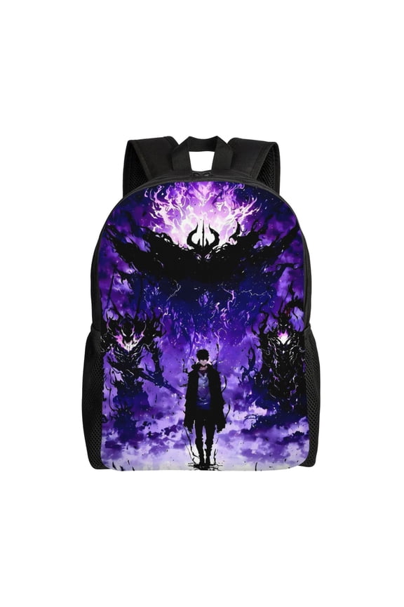 Solo Anime Leveling Backpacks For Men Women Book Bag Travel Hiking Camping Work
